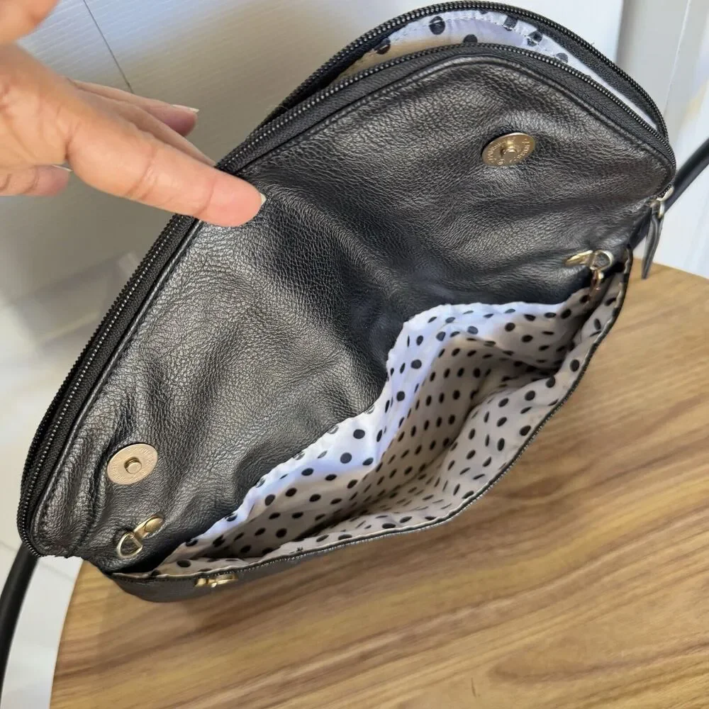 Lulu's Nordstrom Black Bag Clutch Zipper Closure